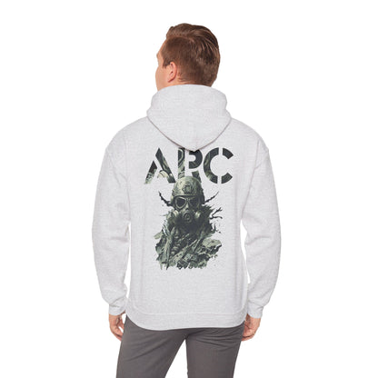 ARC Gas Mask Hoodie — Tactical Post-Apocalyptic Graphic Sweatshirt
