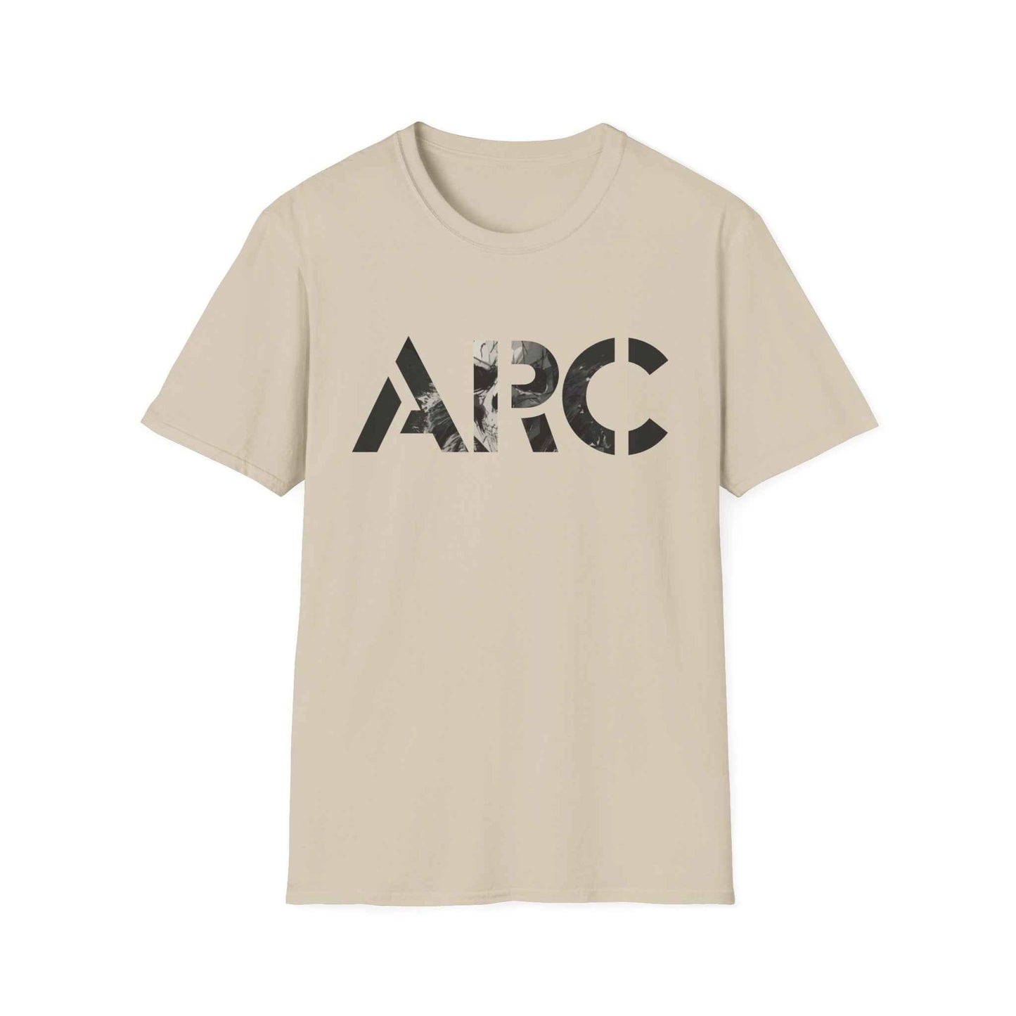 ARC Skull Graphic T‑Shirt — Grunge Military Skull Backprint