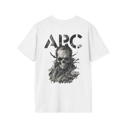 ARC Skull Graphic T‑Shirt — Grunge Military Skull Backprint