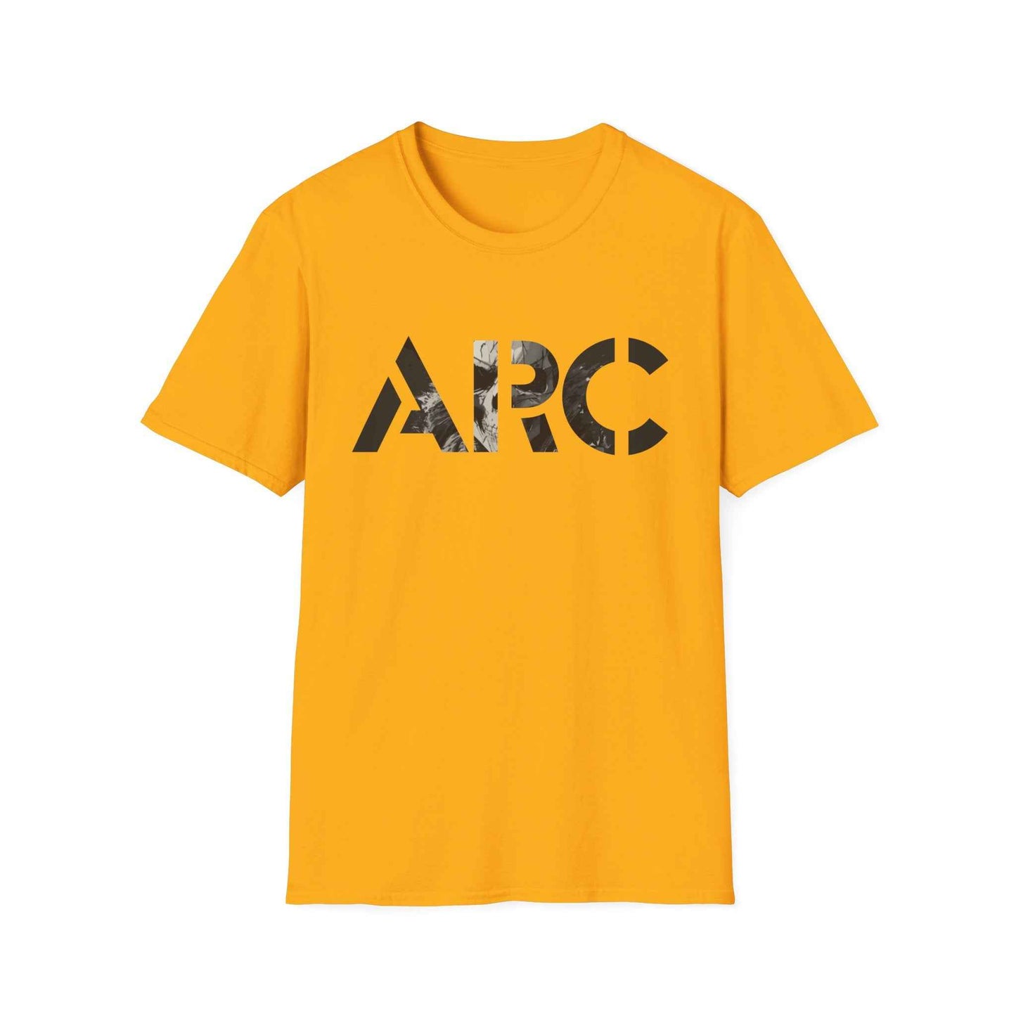 ARC Skull Graphic T‑Shirt — Grunge Military Skull Backprint