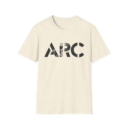 ARC Skull Graphic T‑Shirt — Grunge Military Skull Backprint