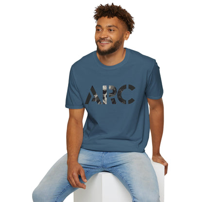ARC Skull Graphic T‑Shirt — Grunge Military Skull Backprint