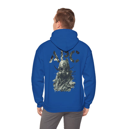 ARC Gas Mask Hoodie — Tactical Post-Apocalyptic Graphic Sweatshirt