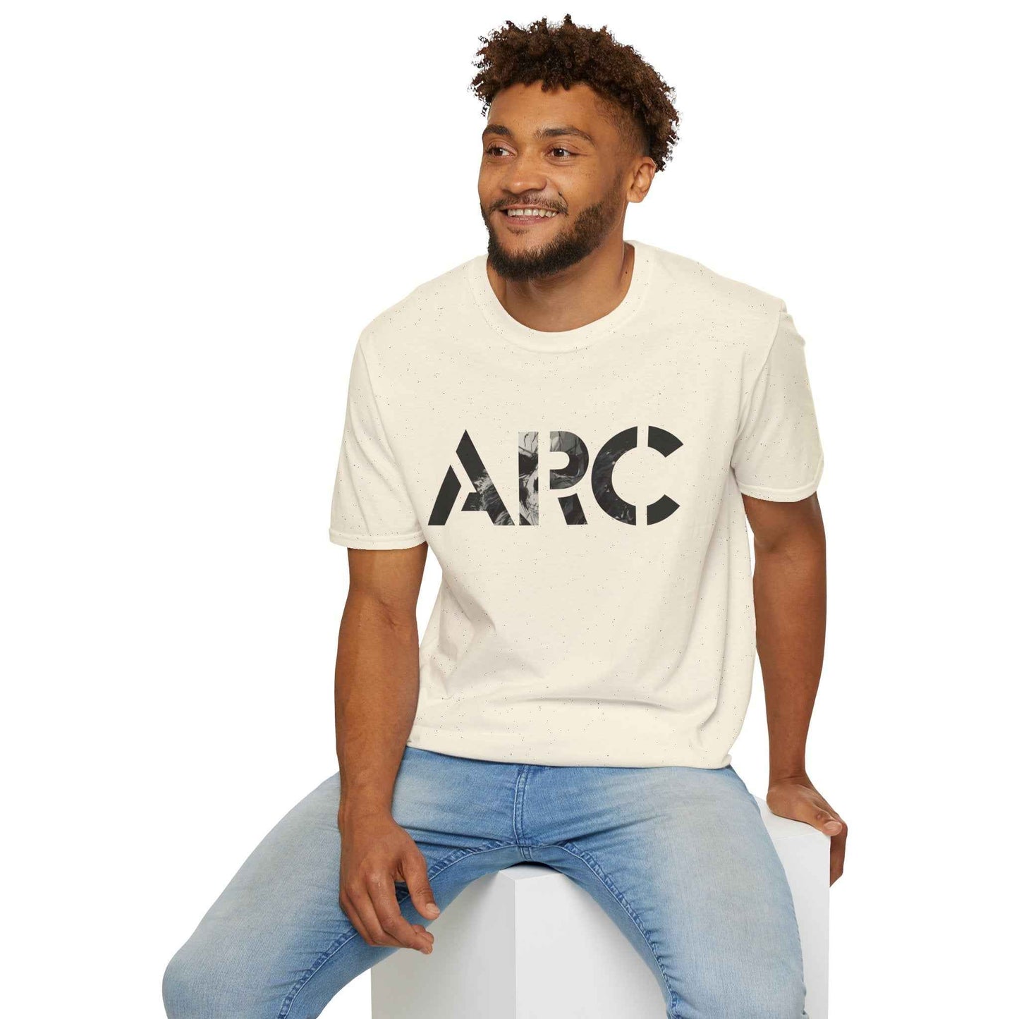 ARC Skull Graphic T‑Shirt — Grunge Military Skull Backprint