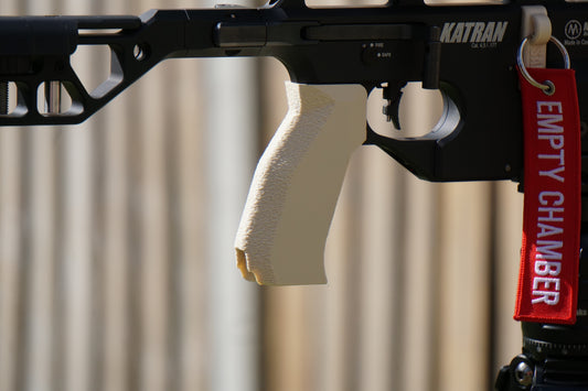 ARC Low Poly AR Grip with textured palm and finger grip