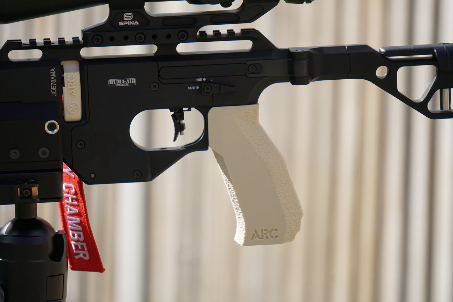 ARC Low Poly AR Grip with textured palm and finger grip