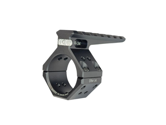 34mm Universal Ring Mount Picatinny Rail Extension – Scope & Air Tube Clamp System built in bubble level CXR-34 + ERM-34