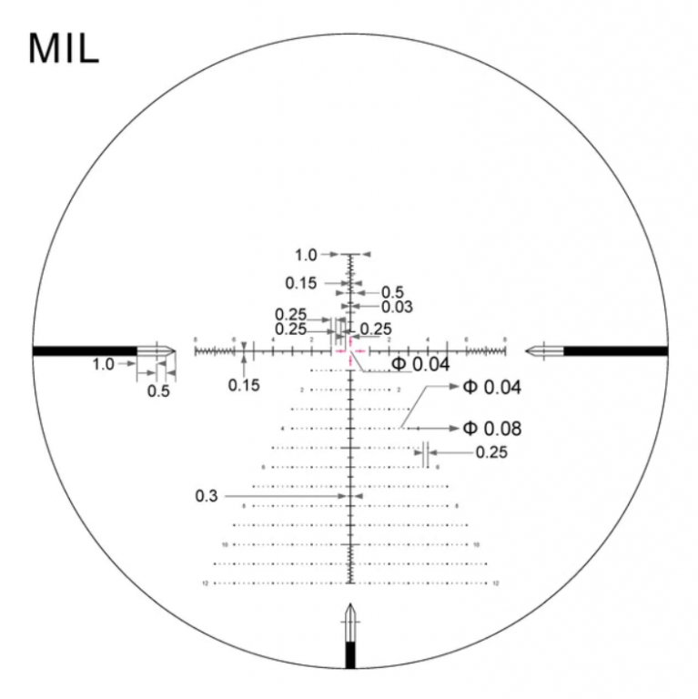 Arken Optics EPL4 6-24x50 FFP VPR MIL Illuminated Rifle Scope