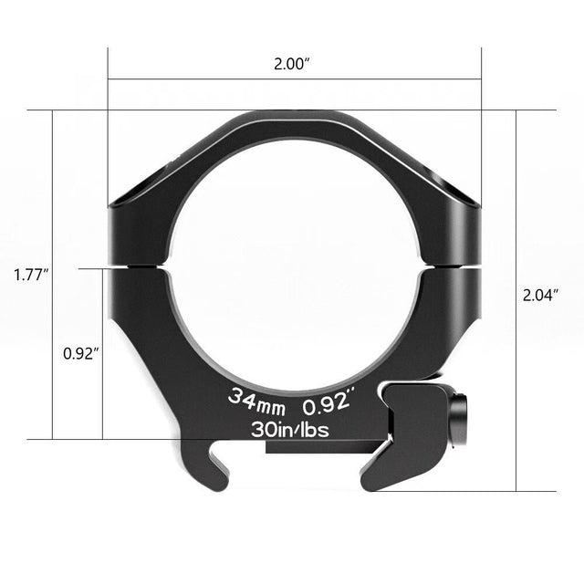 Arken Optics Halo 34mm Picatinny Scope Rings
