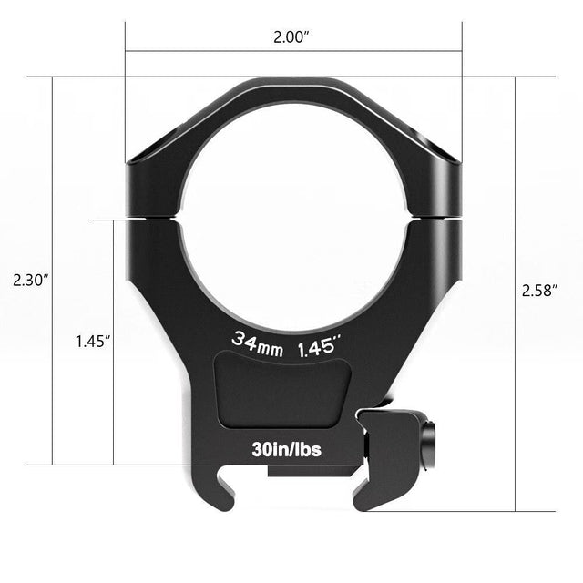 Arken Optics Halo 34mm Picatinny Scope Rings